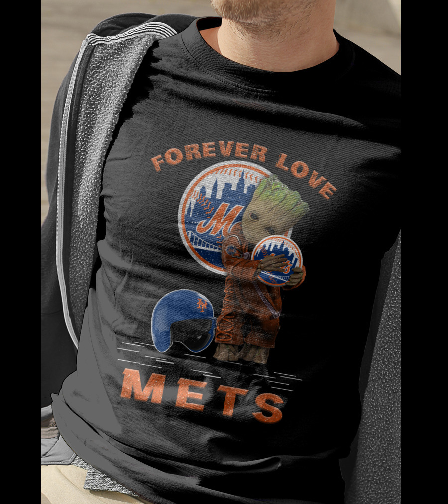 Forever Love Mets Groot MLB Fans T-Shirt