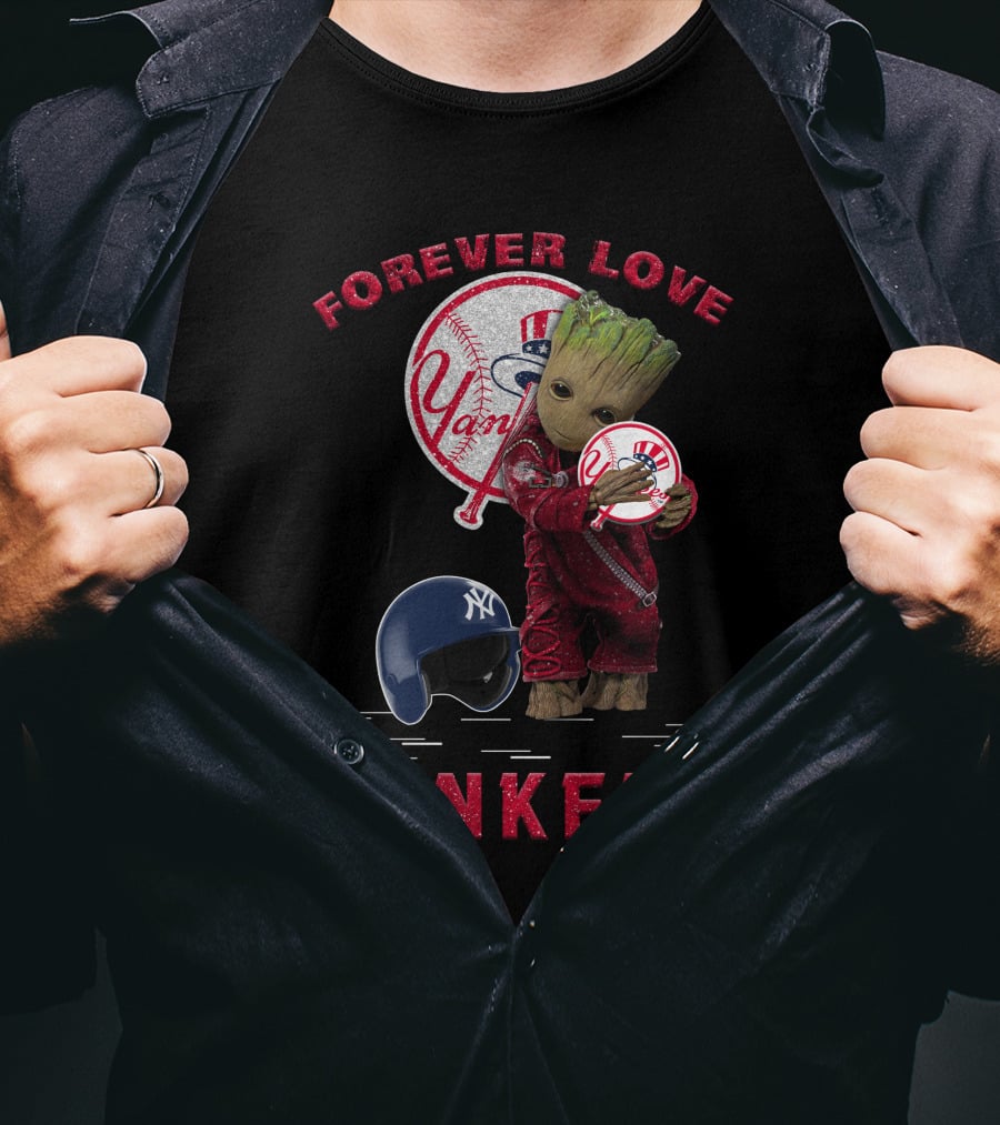 Forever Love Yankees Groot New York Yankees MLB Fans T-Shirt