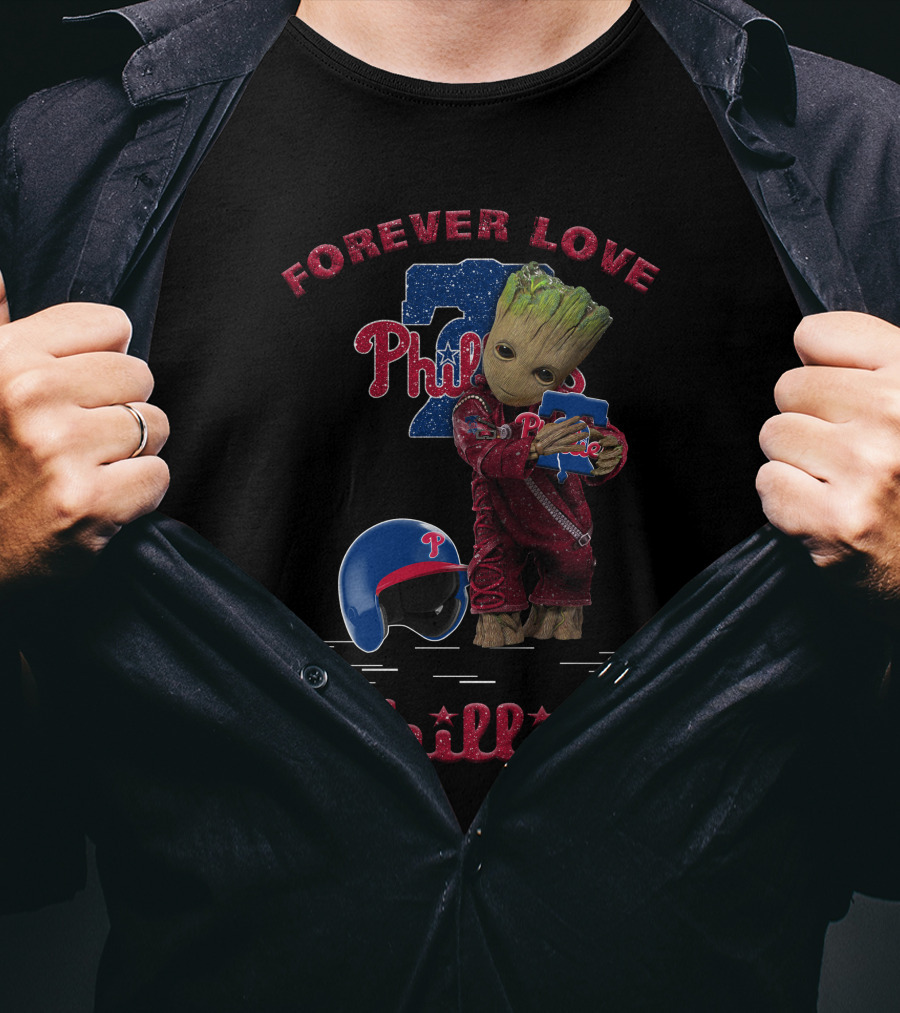 Forever Love Phillies Groot Philadelphia Baseball MLB Fans T-Shirt