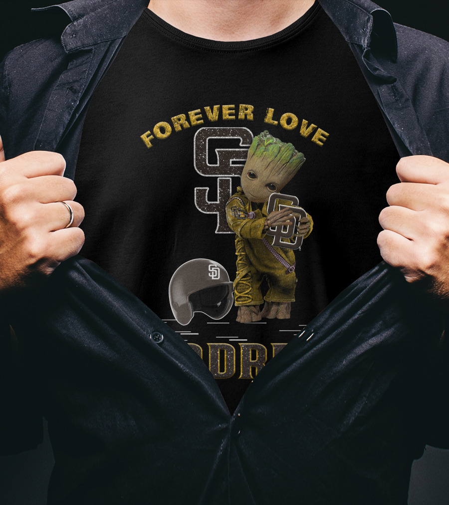 Forever Love Groot San Diego Padres MLB Fans T-Shirt