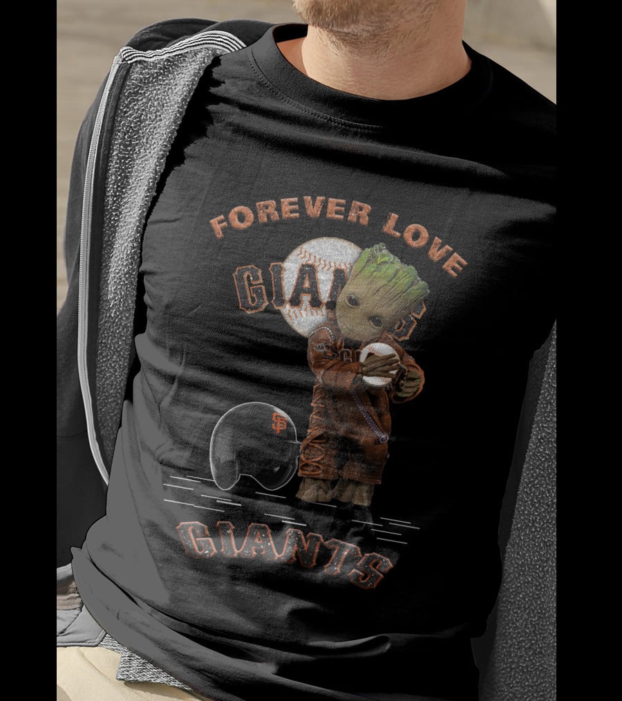 Forever Love Giants Groot Baseball Fans T-Shirt