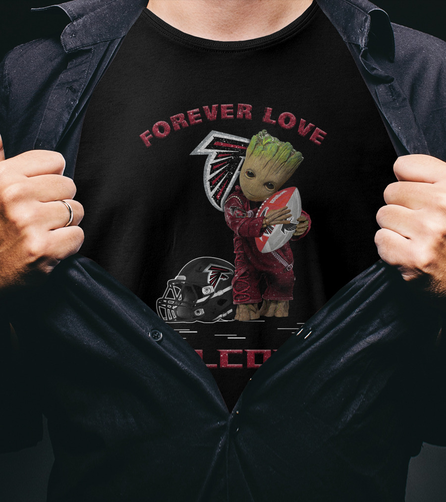 Forever Love Falcons Groot Football Atlanta T-Shirt
