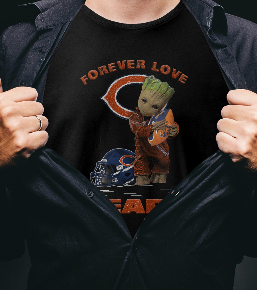 Forever Love Bears Groot Football Fan T-Shirt