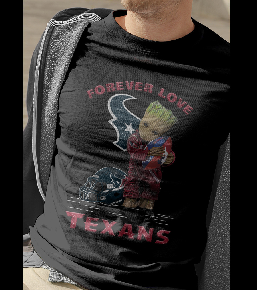Forever Love Texans Groot Football Helmet T-Shirt