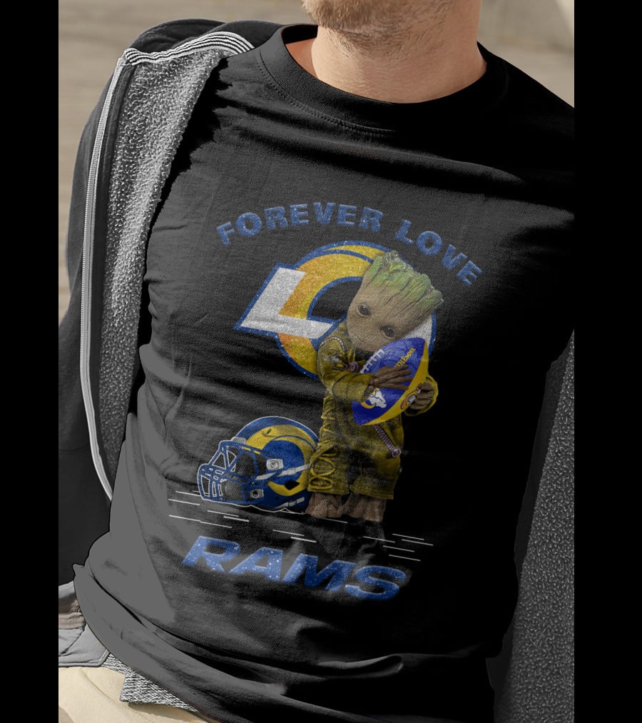 Forever Love Los Angeles Rams Groot Football Helmet T-Shirt