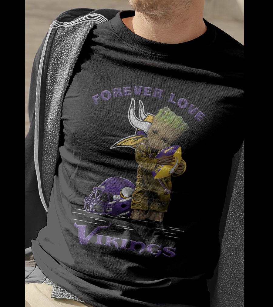 Forever Love Vikings Groot Football Fan T-Shirt