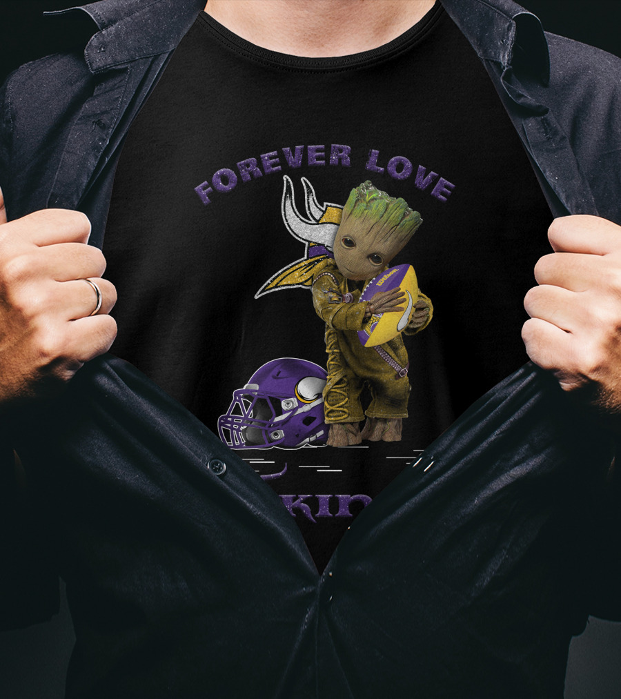 Forever Love Vikings Groot Football Fan T-Shirt