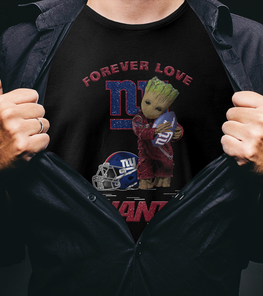 Forever Love Groot New York Giants T-Shirt