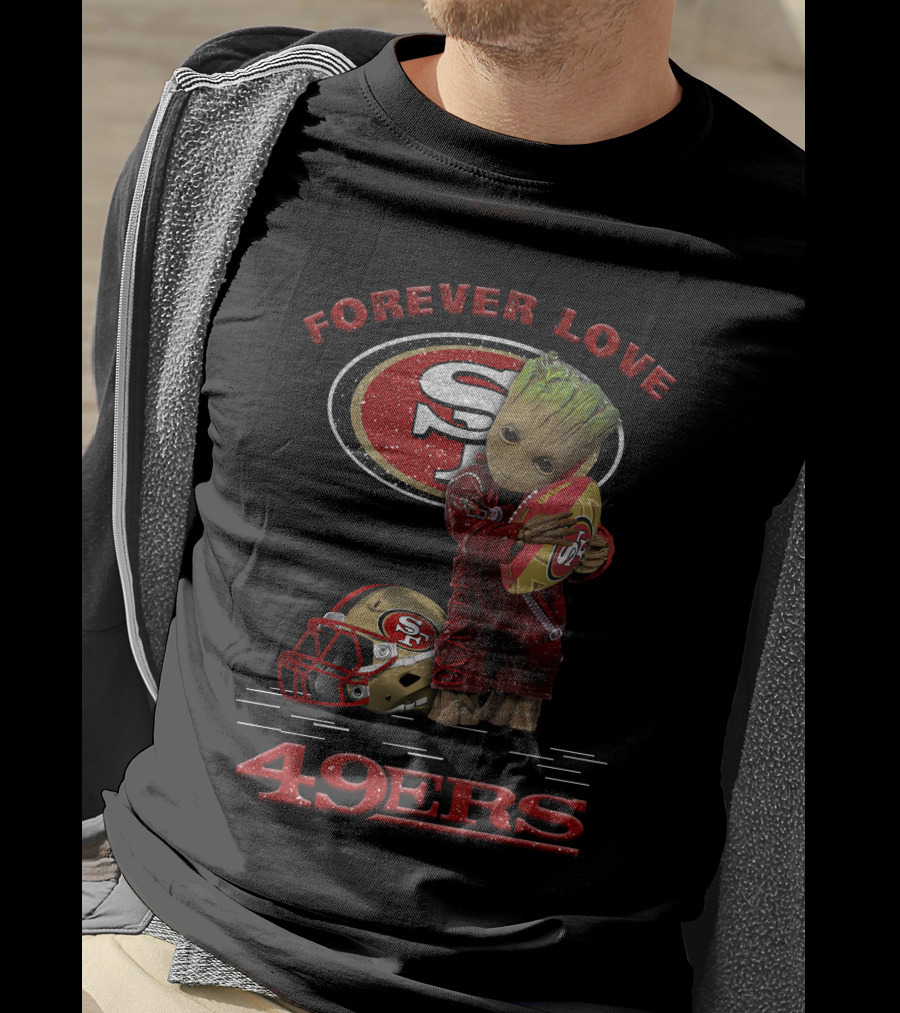 Forever Love 49ers Groot San Francisco Football Heart T-Shirt