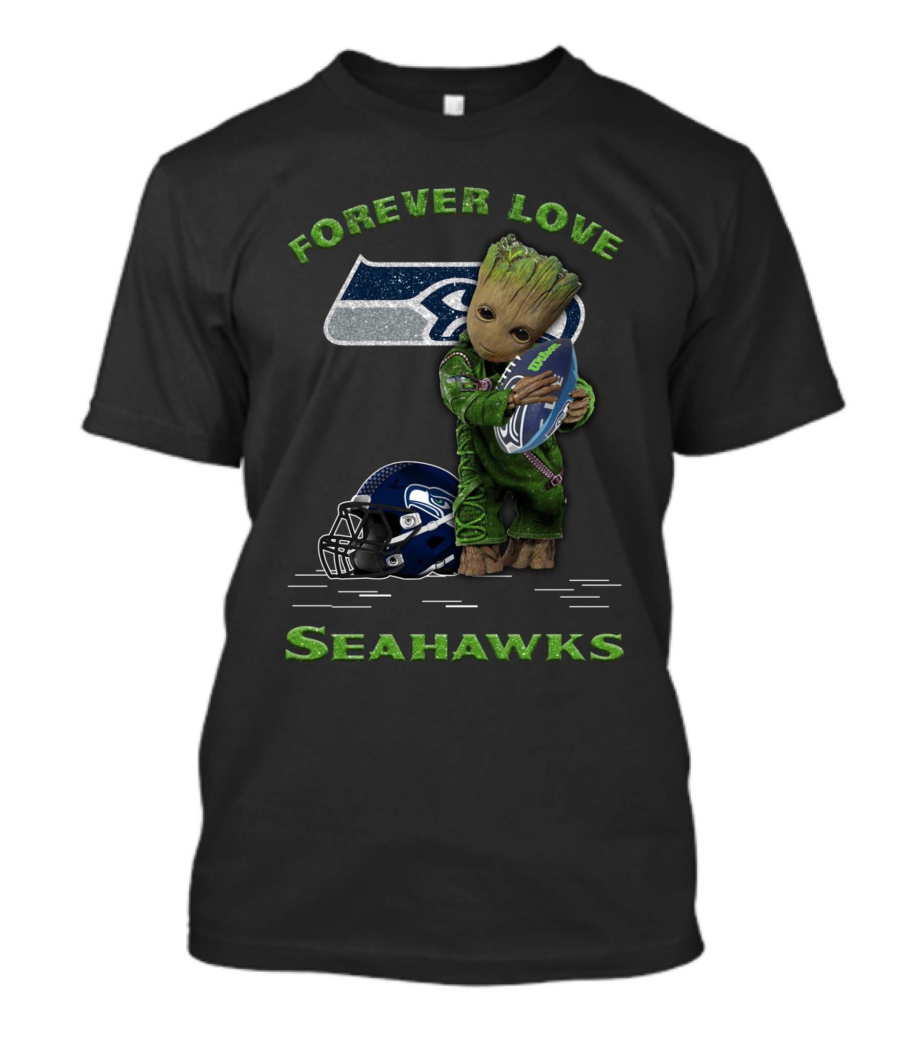 Forever Love Seahawks Groot Football Fan T-Shirt