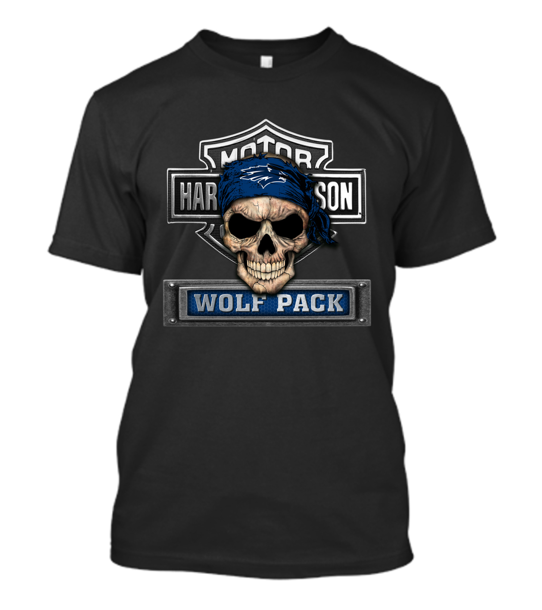 Harley Davidson Skull Bandana Nevada Wolf Pack T-Shirt