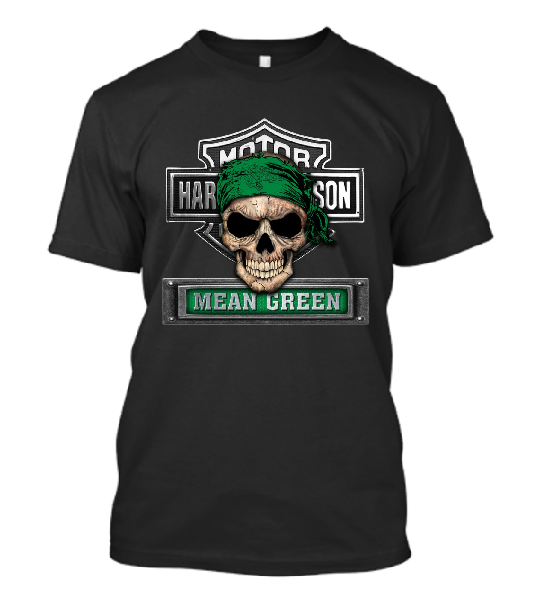 Motor Harley Davidson Skull Mean Green T-Shirt