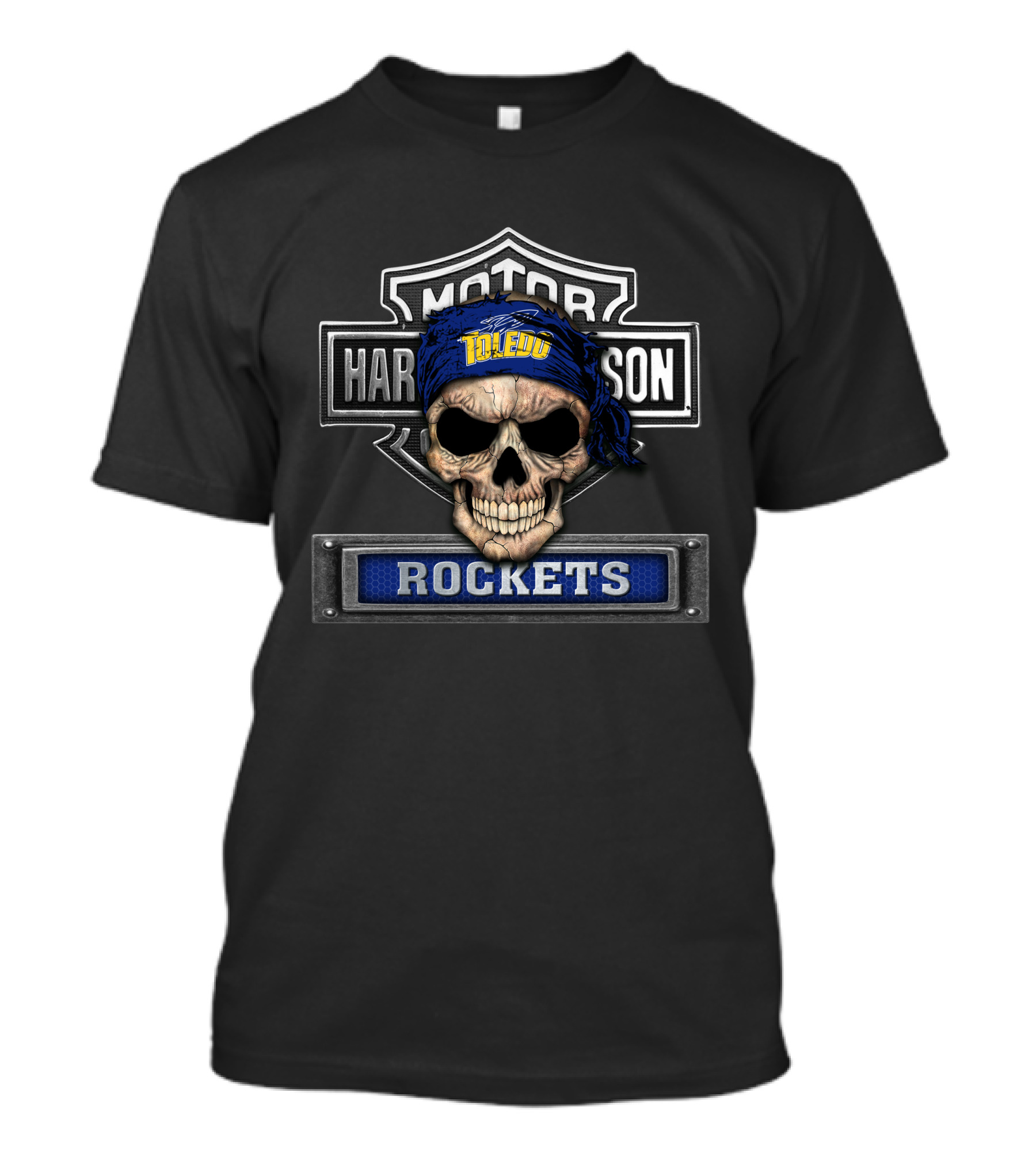 Harley Davidson Skull Bandana Toledo Rockets T-Shirt