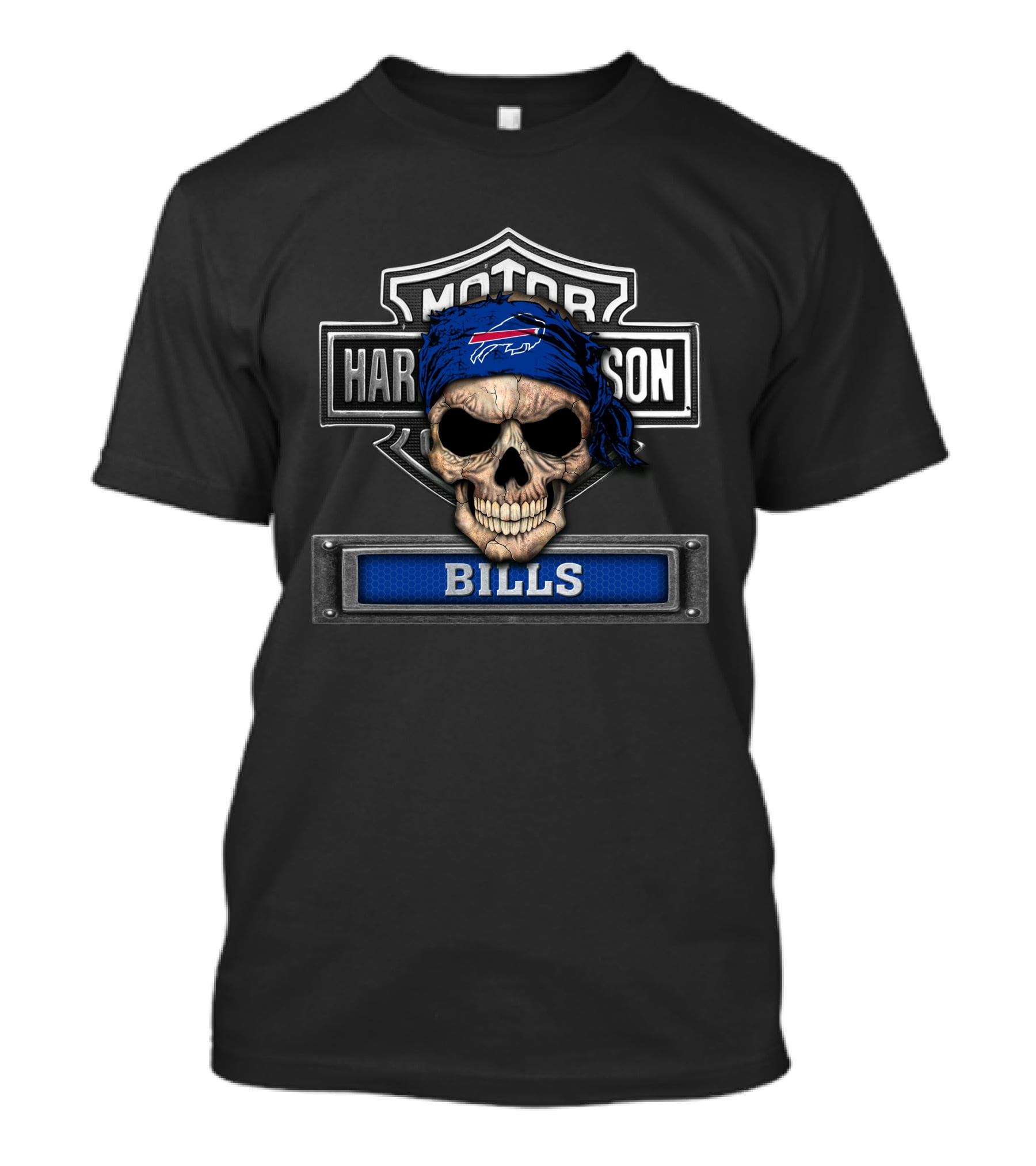Harley Davidson Buffalo Bills Skull T-Shirt