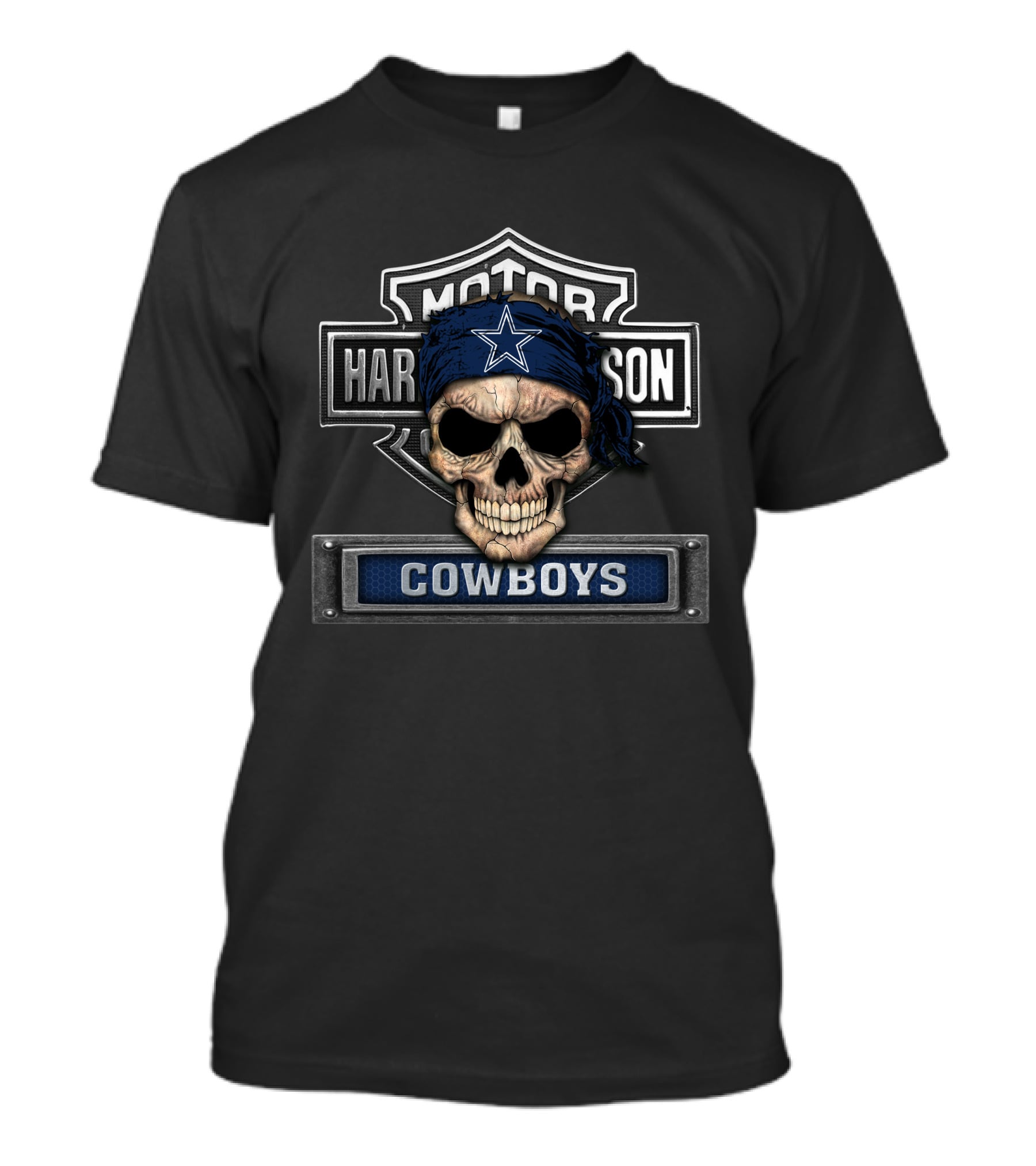 Motor Harley Davidson Skull Cowboys T-Shirt