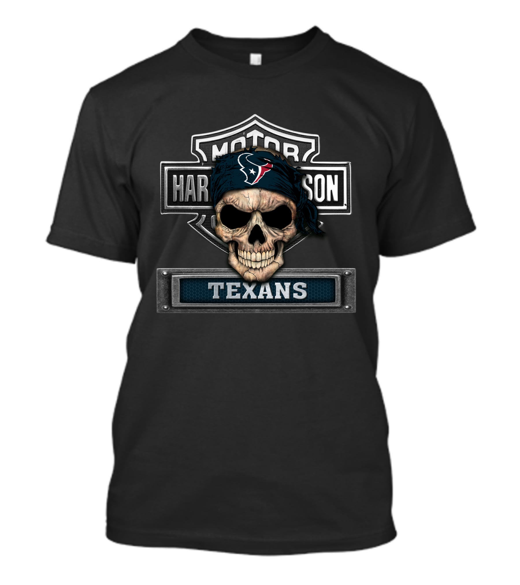 Harley Davidson Skull Nfl Houston Texans T-Shirt