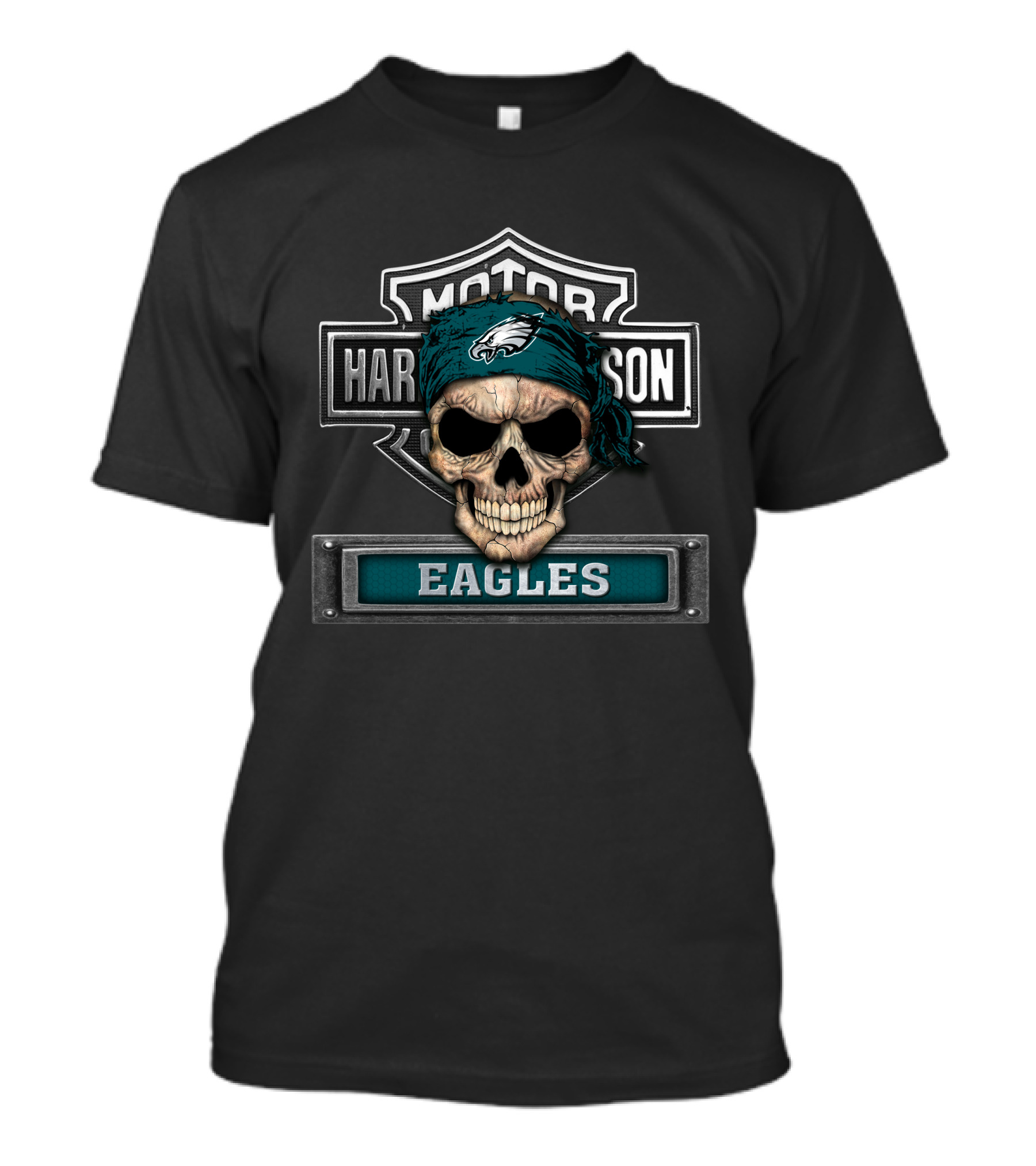 Harley Davidson Motor Skull Eagles Nfl Philadelphia Eagles T-Shirt