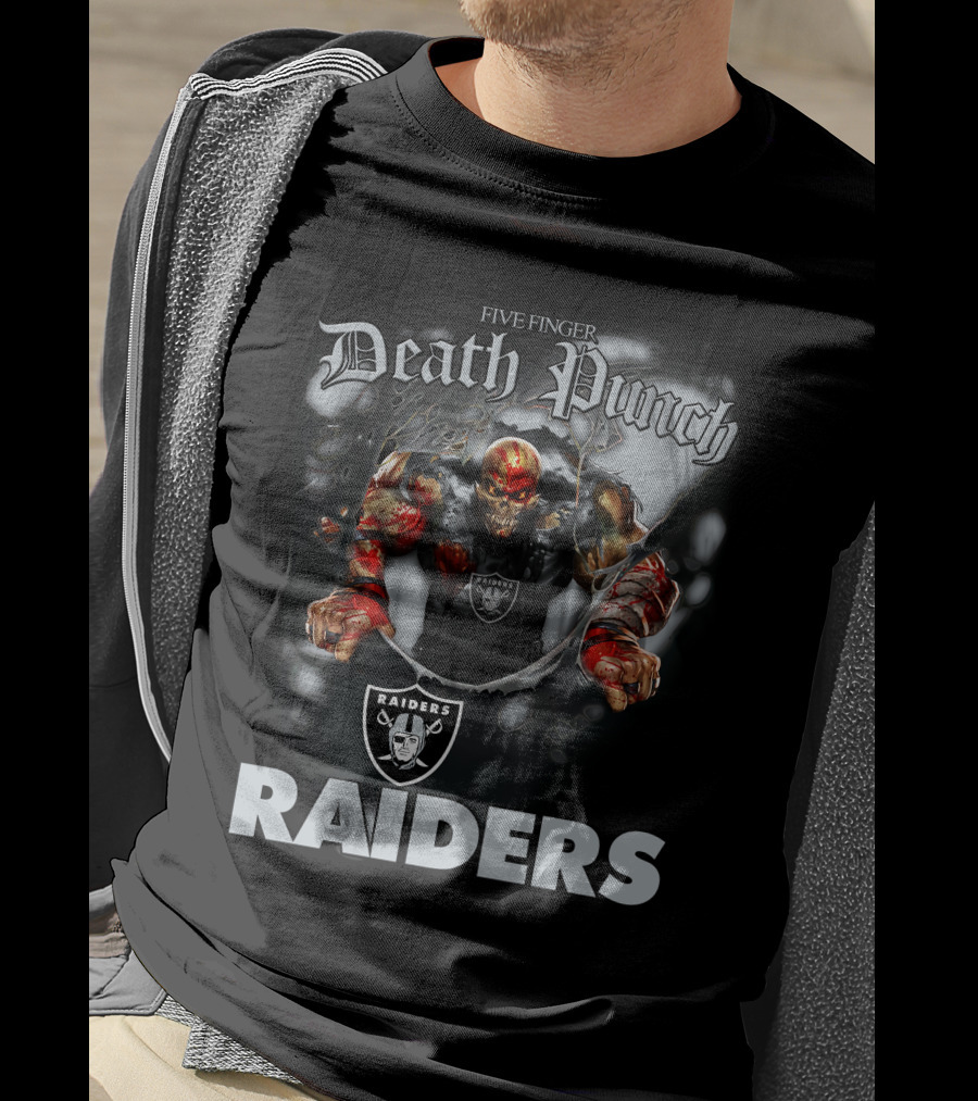 Five Finger Death Punch Raiders Las Vegas Nfl Football Fans T-Shirt