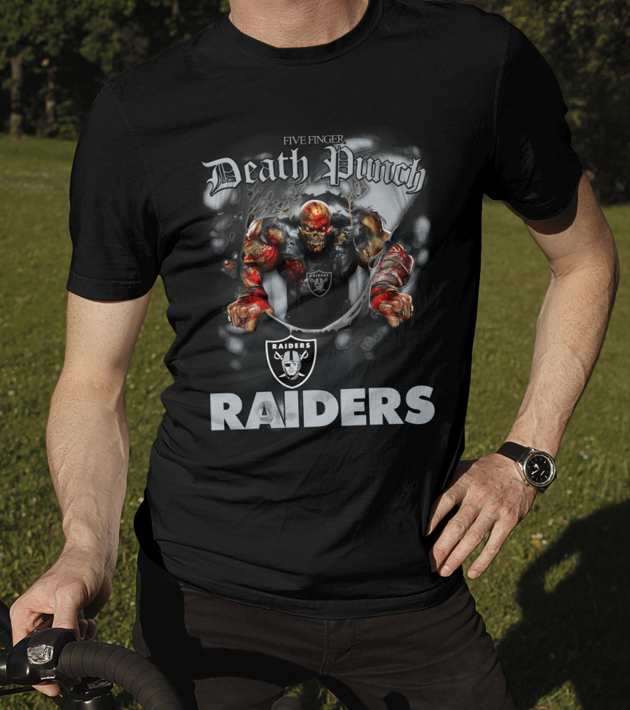 Five Finger Death Punch Raiders Las Vegas Nfl Football Fans T-Shirt