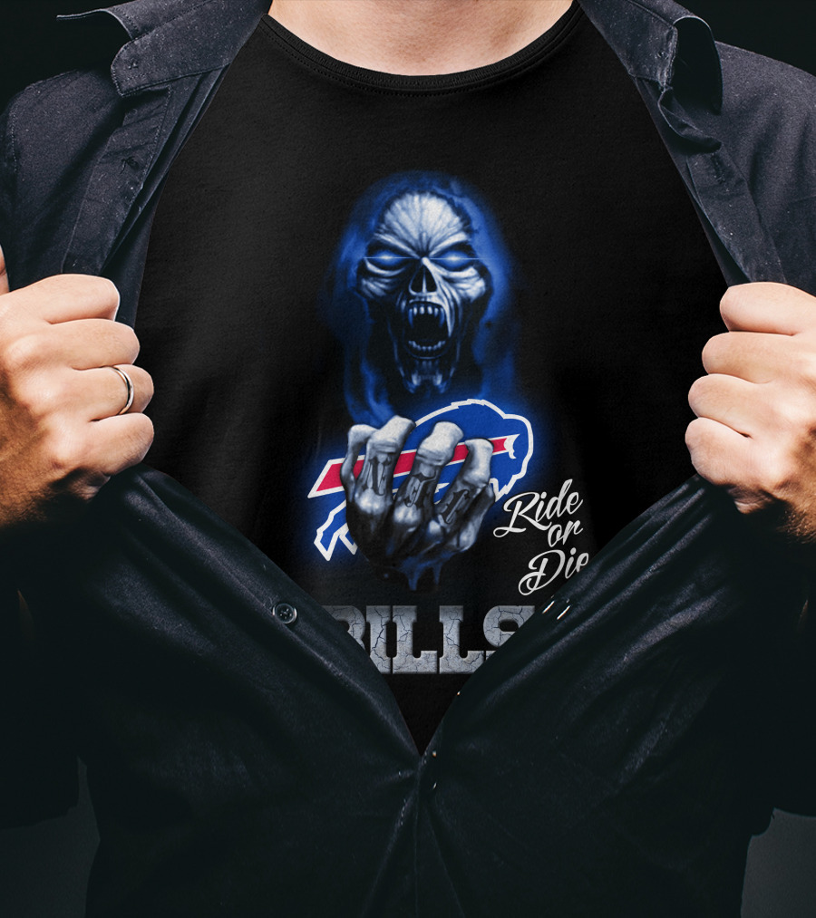 Buffalo Bills Ride Or Die Skull Nfl 146 Hd0004 T-Shirt