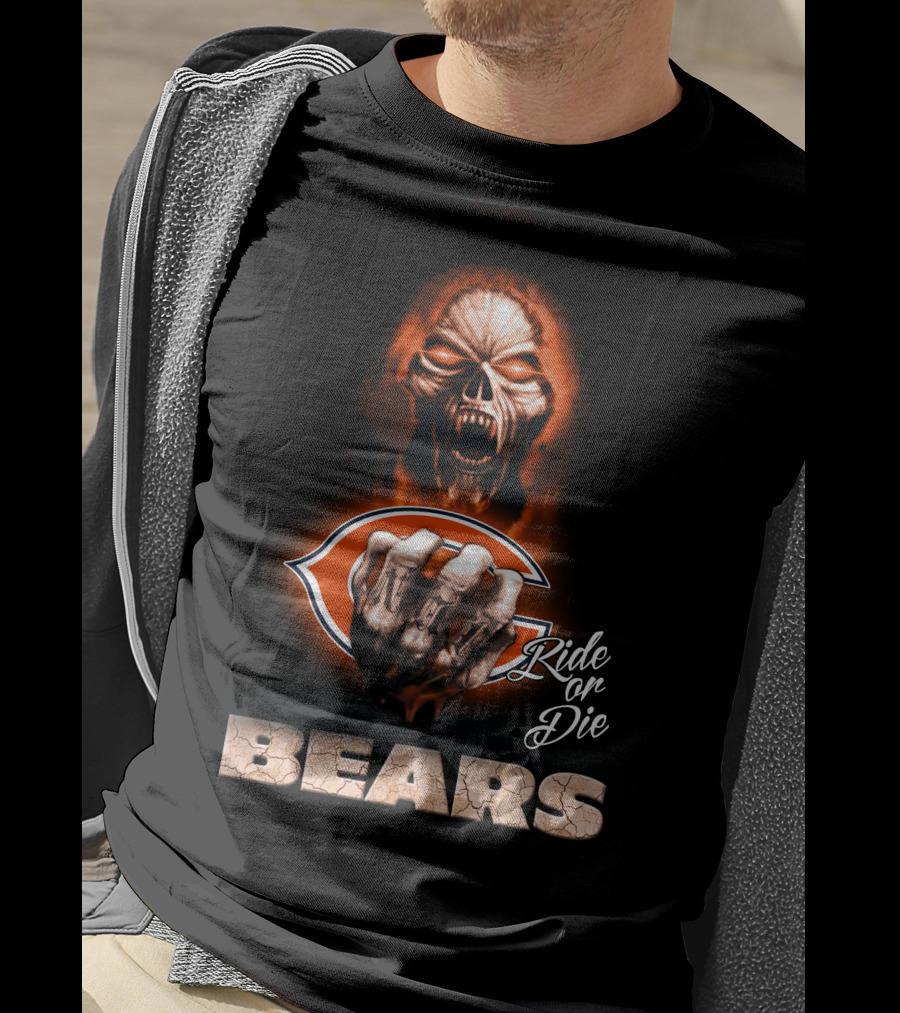 Chicago Bears Ride Or Die Skull 146 Hd0006 T-Shirt