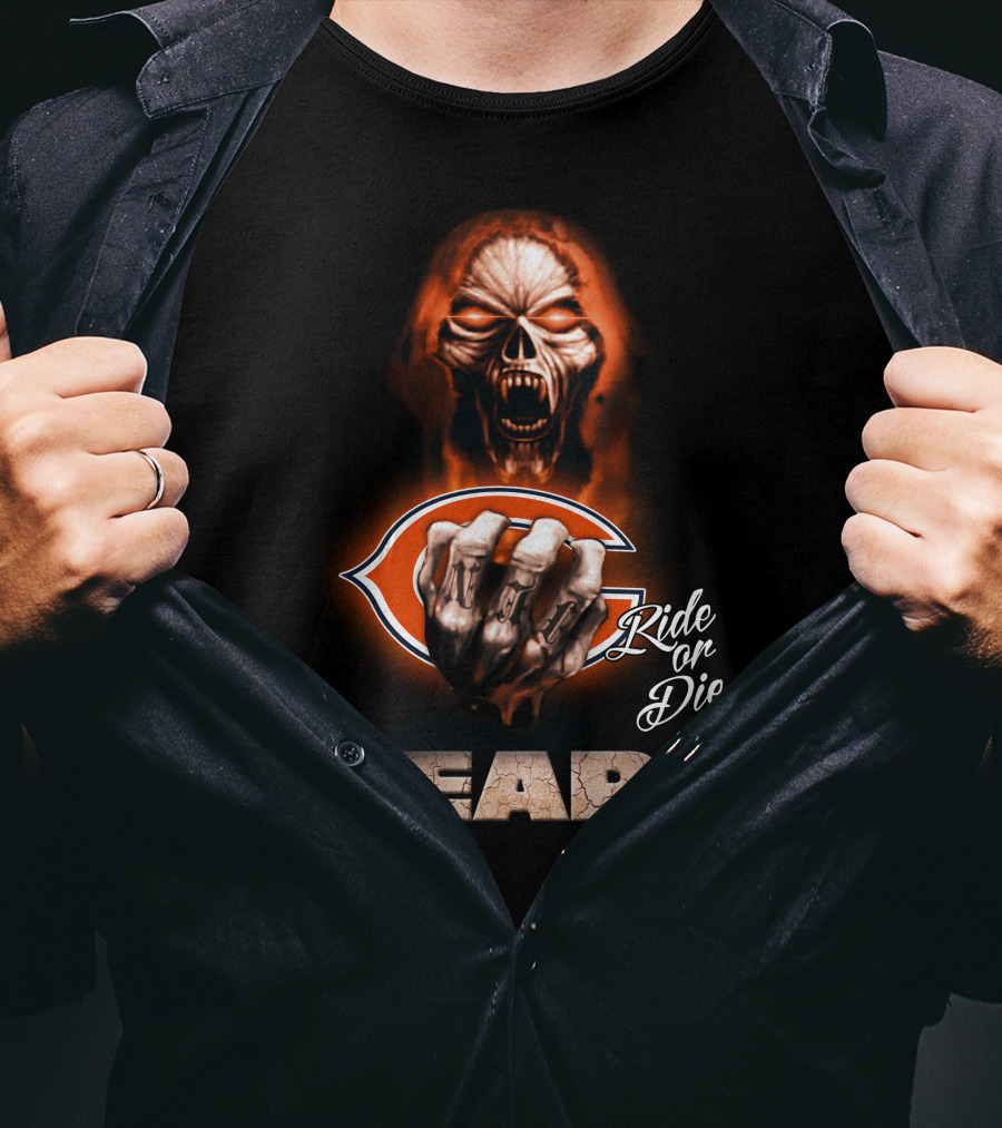 Chicago Bears Ride Or Die Skull 146 Hd0006 T-Shirt