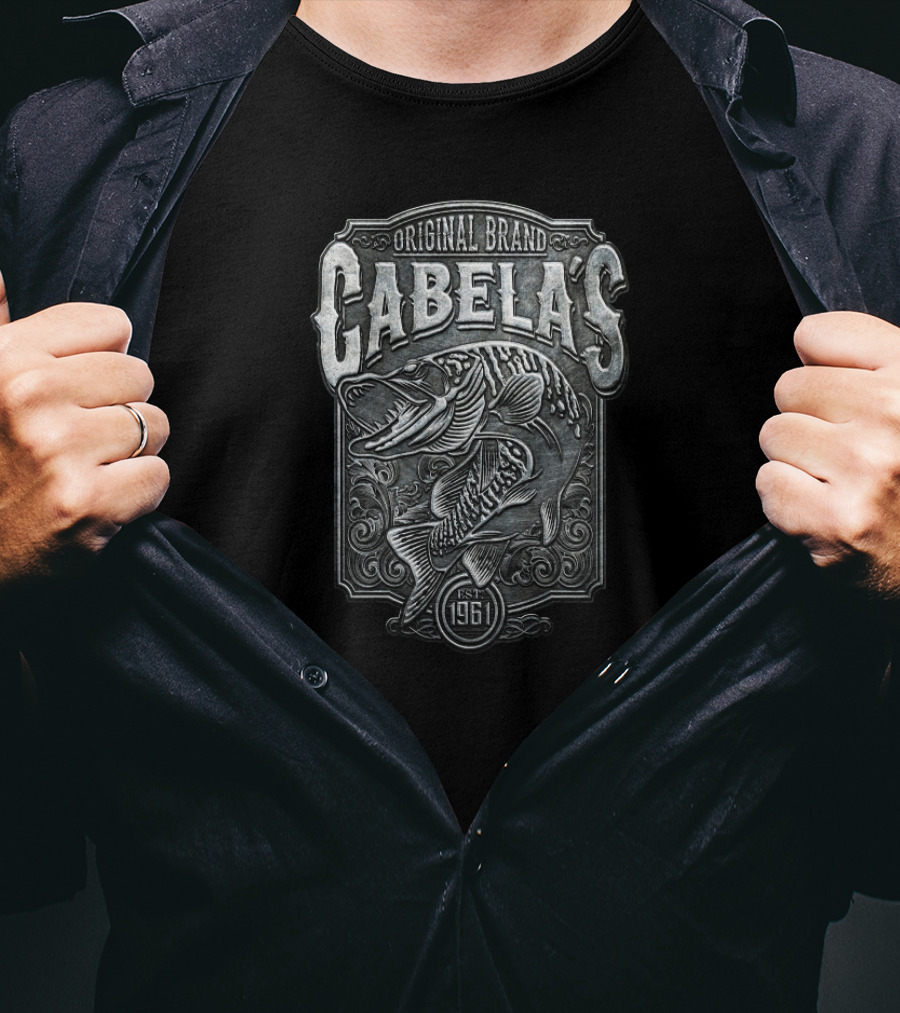 Cabela's Original Brand Walleye Fishing Est 1961 T-Shirt