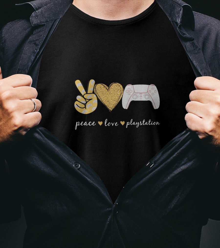 Peace Love Playstation Controller T-Shirt