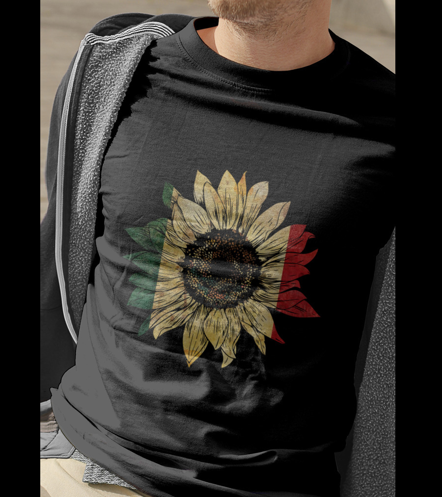 Mexican Sunflower Flag Colors T-Shirt