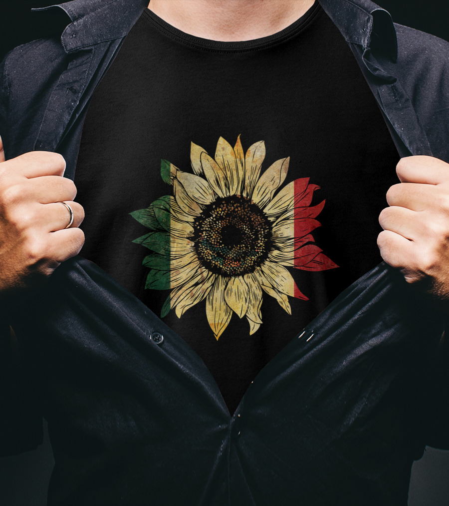 Mexican Sunflower Flag Colors T-Shirt