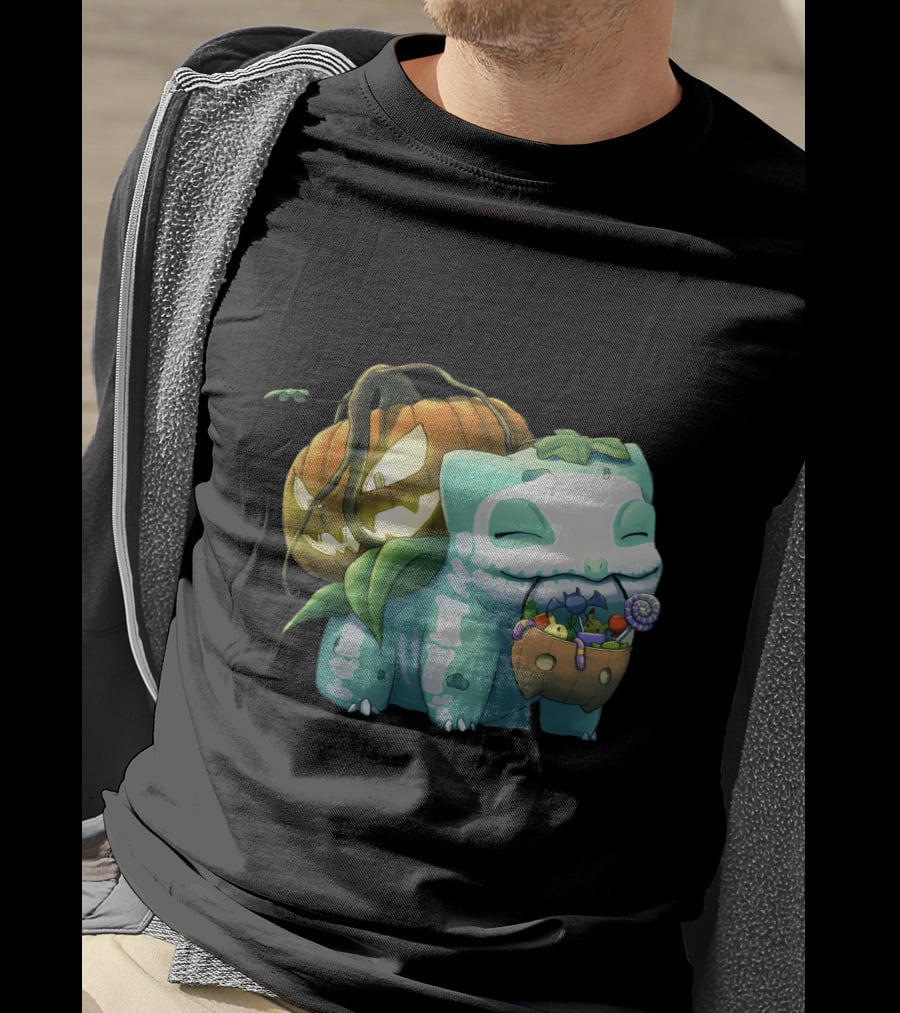 Halloween Pumpkin Bulbasaur Trick-or-Treat T-Shirt