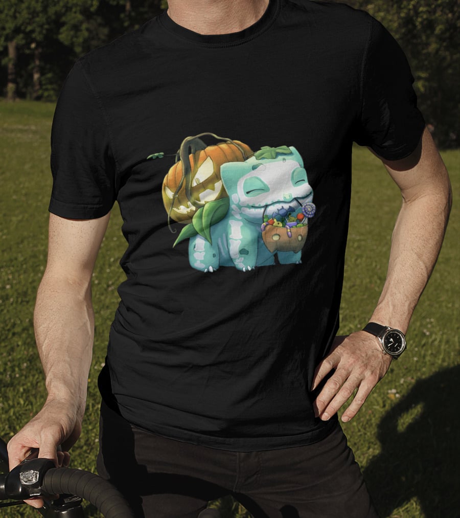 Halloween Pumpkin Bulbasaur Trick-or-Treat T-Shirt