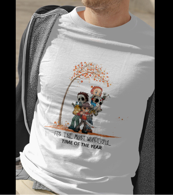 It's The Most Wonderful Time Of The Year With Halloween Horror Icons T-Shirt