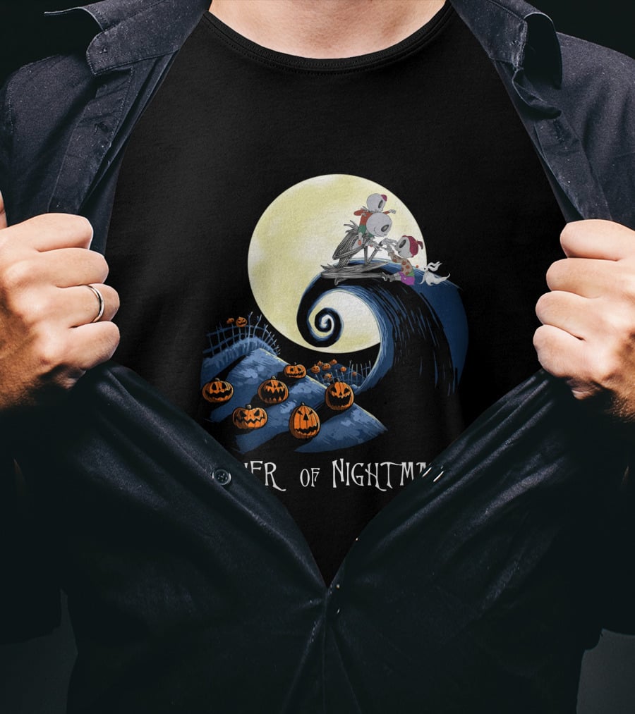 Father Of Nightmares Halloween Pumpkin Crescent Moon Scene T-Shirt