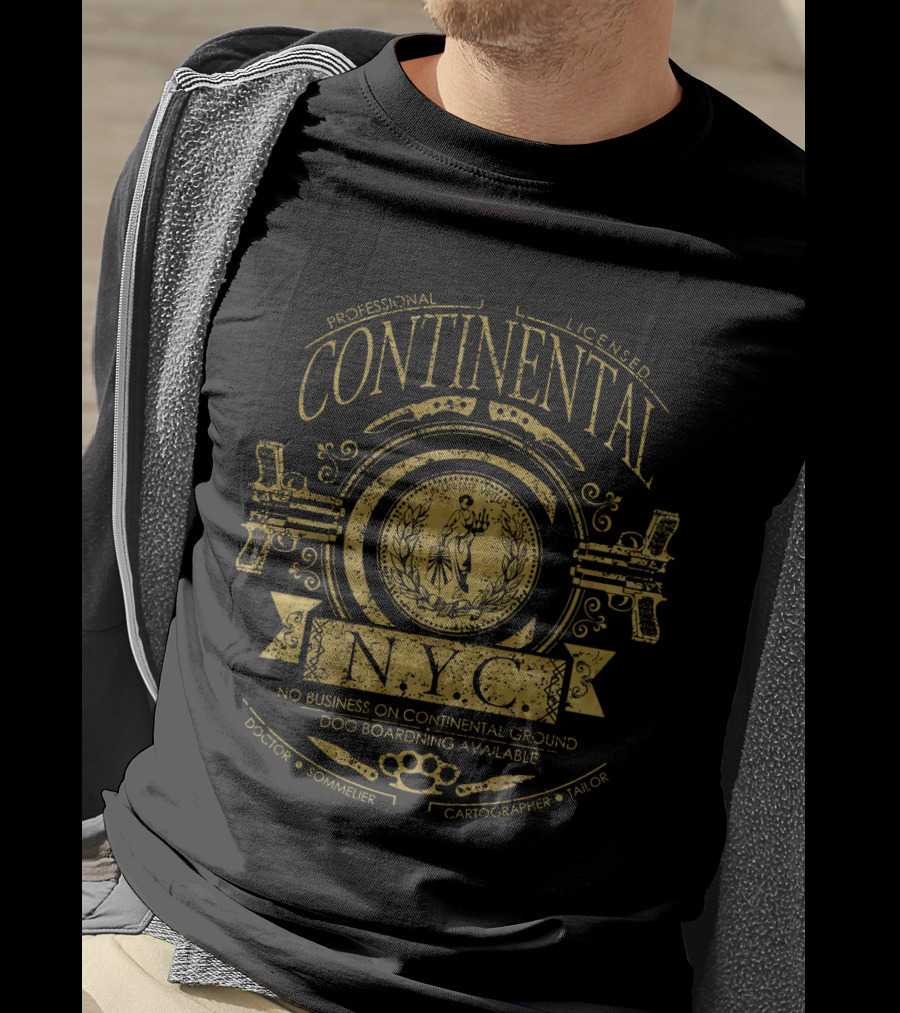Professional Licensed Continental NYC No Business On Continental Ground Dog Boarding Available Doctor Sommelier Cartographer Tailor T-Shirt