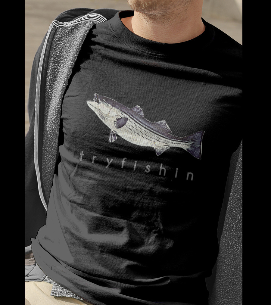 Try Fishin Atlantic Striped Bass T-Shirt