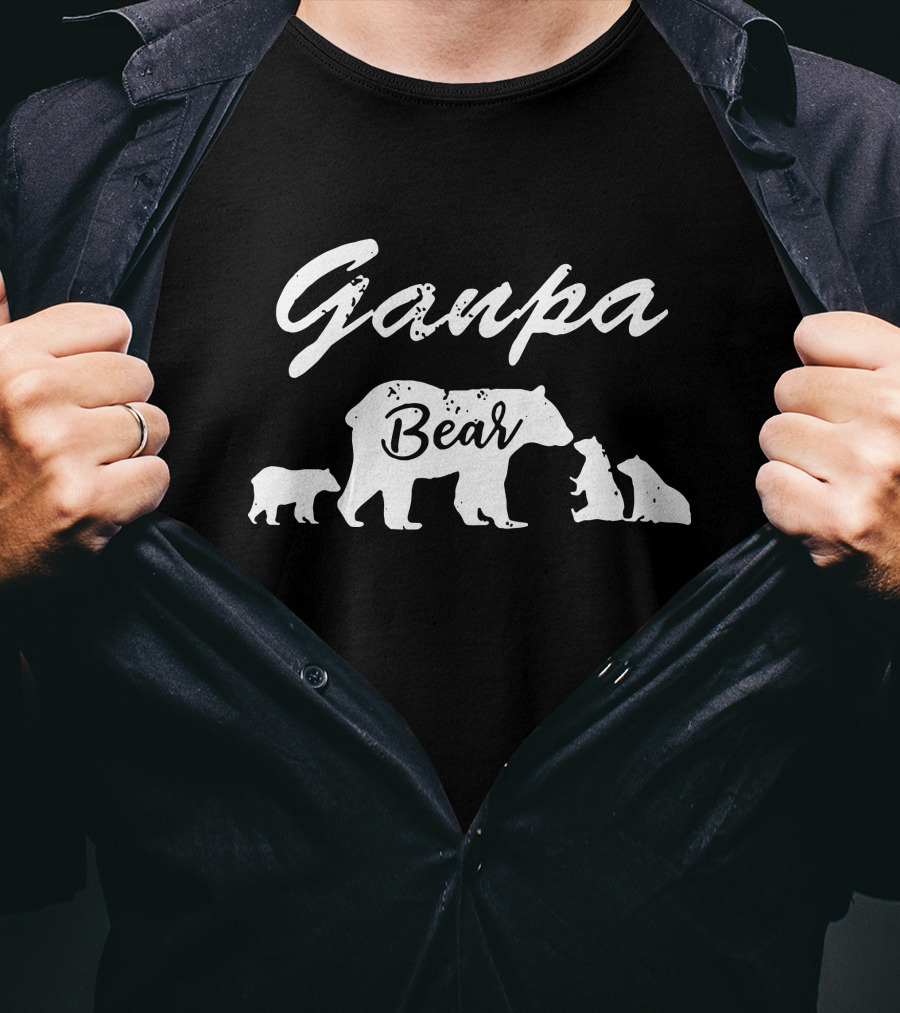 Ganpa Bear With Cubs T-Shirt