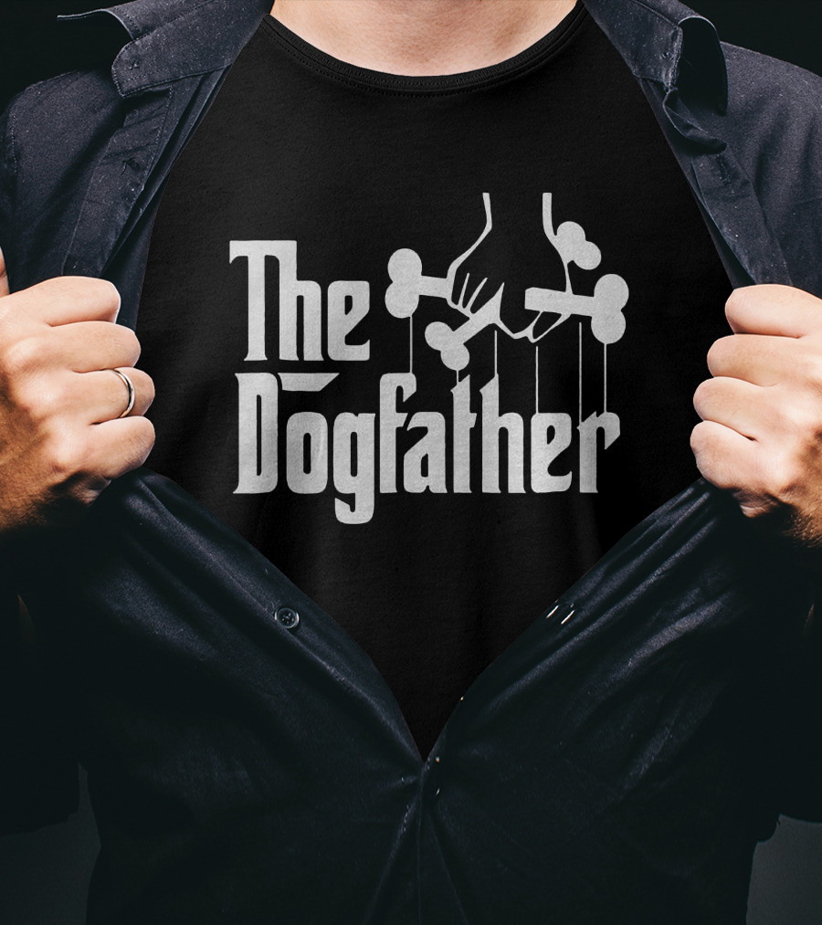 The Dogfather Hand Holding Dog Bones Puppet Strings T-Shirt