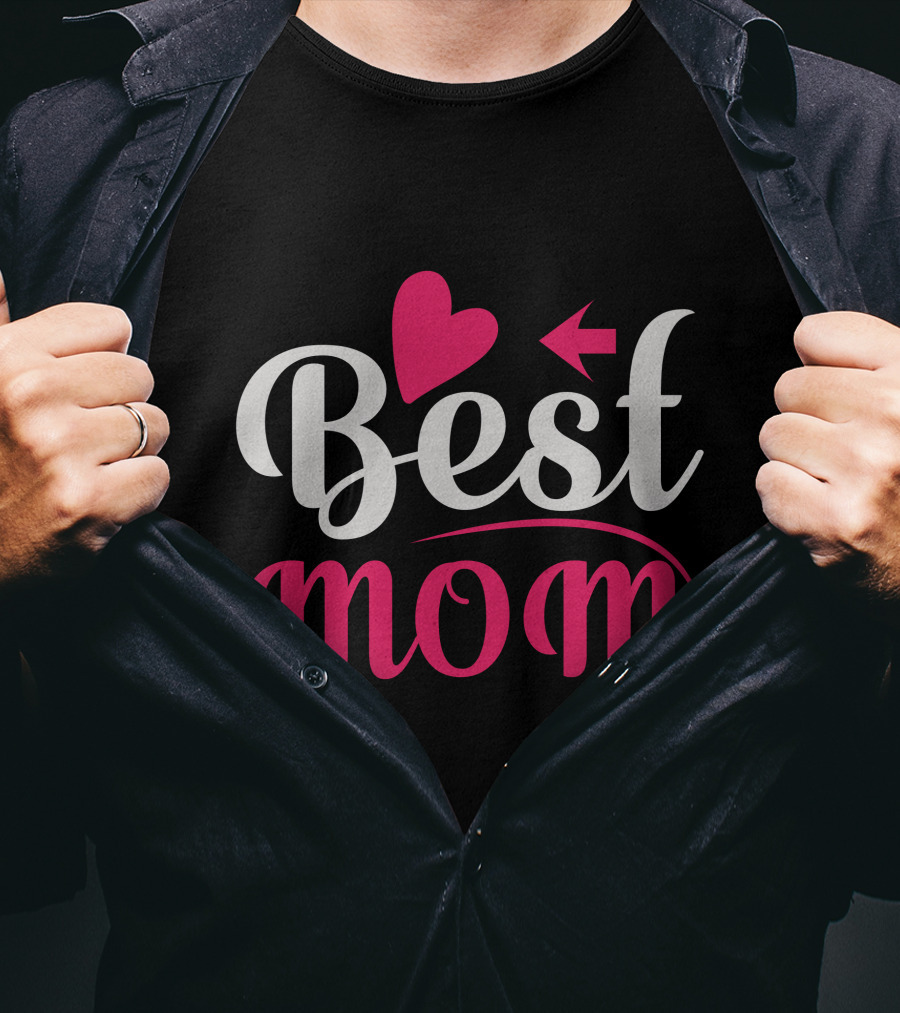 Best Mom Heart Arrow T-Shirt
