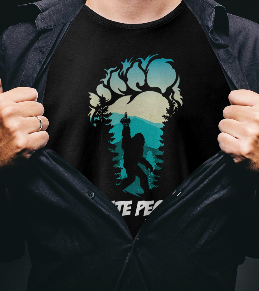 Bigfoot I Hate People Forest T-Shirt