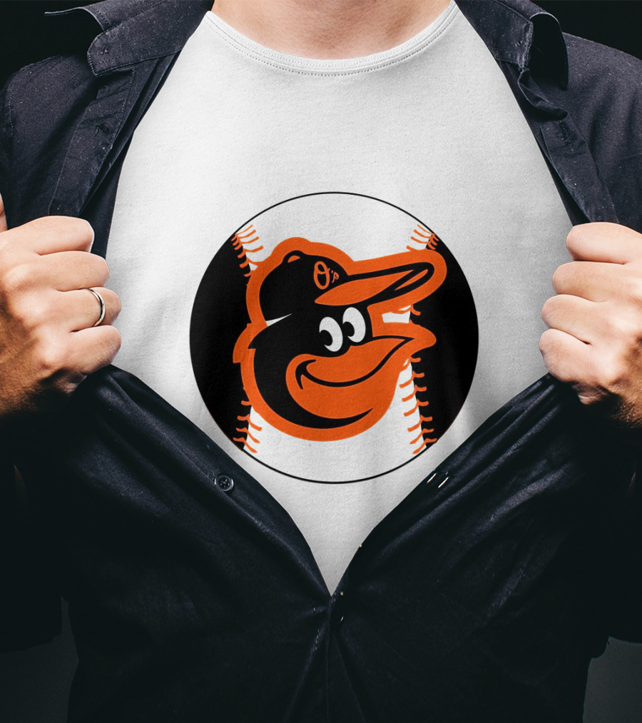 Orioles Baseball Logo Hot Dog Race Fun T-Shirt