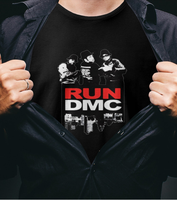RUN DMC Iconic Hip Hop Group Silhouette And Logo On Storenvy T-Shirt