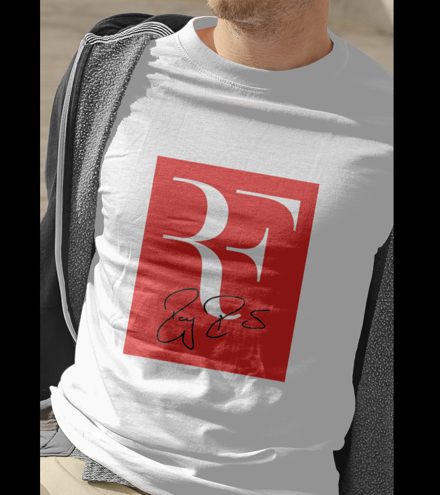 RF Roger Federer Signature Red Background Perfect Tennis T-Shirt