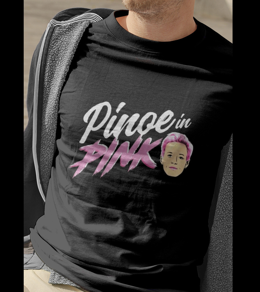 Pinoe In Pink Megan Rapinoe Iconic Portrait With Pink Hair T-Shirt