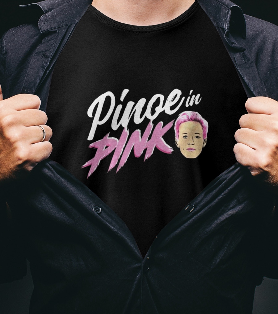 Pinoe In Pink Megan Rapinoe Iconic Portrait With Pink Hair T-Shirt