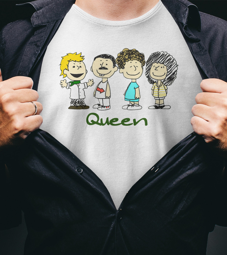 Peanuts Characters Dressed As Queen Band Members T-Shirt
