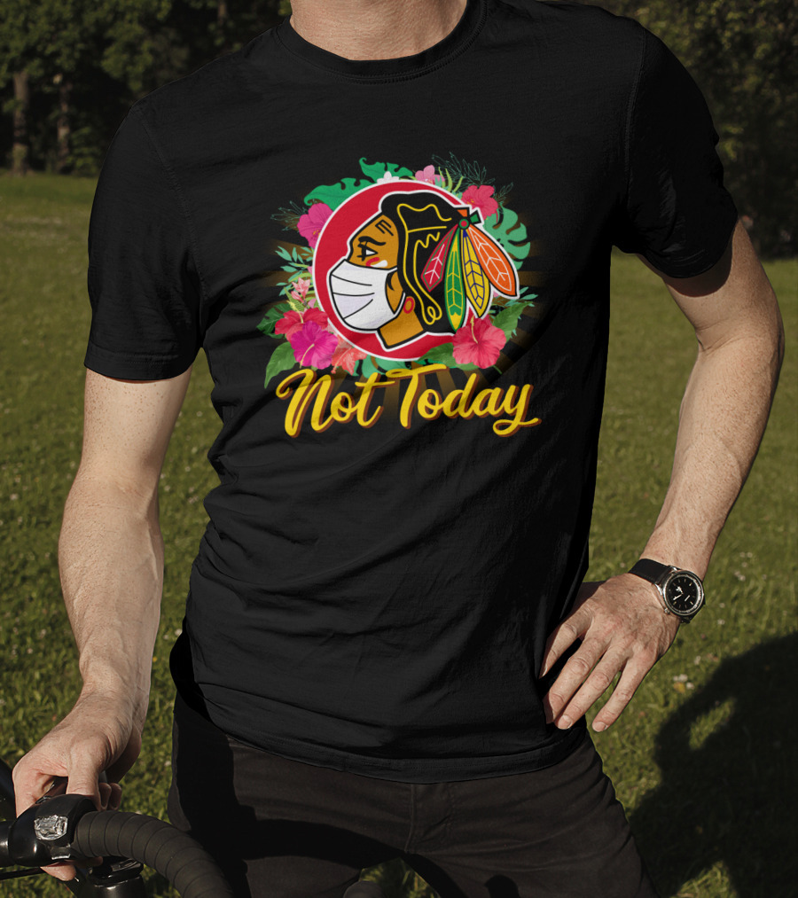 Not Today Masked Indigenous Floral Hockey T-Shirt