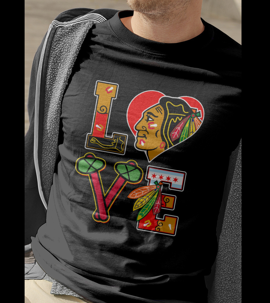 LOVE Blackhawks Fans T-Shirt