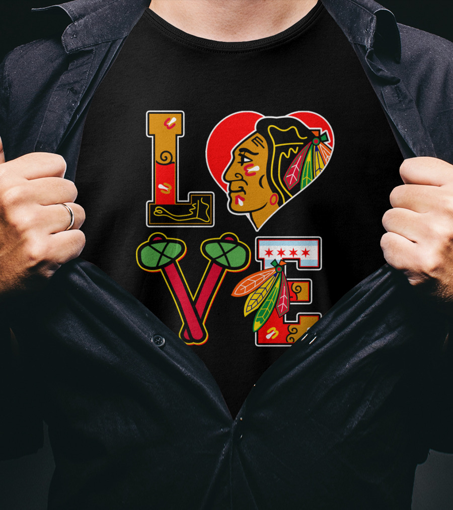 LOVE Blackhawks Fans T-Shirt