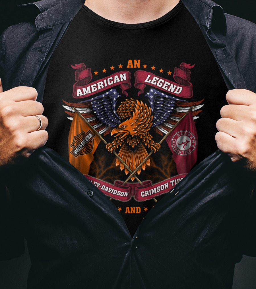 American Legend Harley Davidson Alabama Crimson Tide T-Shirt